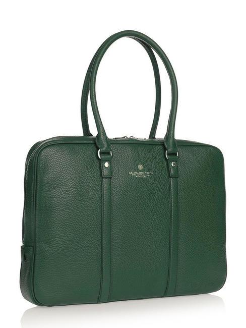 TIFFANY Mallette en cuir pour ordinateur portable 15" vert fonc&eacute; - Porte Documents Travail