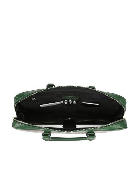 TIFFANY Mallette en cuir pour ordinateur portable 15" vert fonc&eacute; - Porte Documents Travail