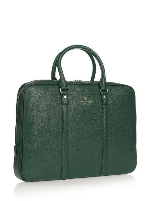 TIFFANY Mallette en cuir pour ordinateur portable 14" vert fonc&eacute; - Porte Documents Travail