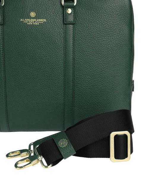 TIFFANY Mallette en cuir pour ordinateur portable 14" vert fonc&eacute; - Porte Documents Travail