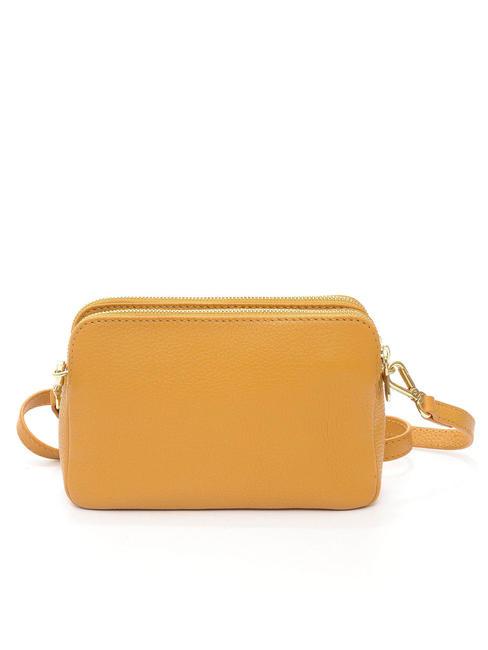 TIFFANY KATE Mini sac port&eacute; &eacute;paule en cuir moutarde - Sacs pour Femme