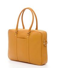 SPALDING TIFFANY Porte-documents en cuir 2 zips, porte-ordinateur 15" moutarde - Porte Documents Travail - 2