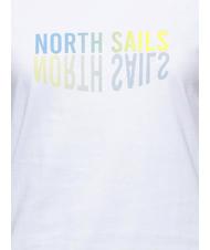 NORTH SAILS LOGO MIRROR T-shirt en cotton blanche - T-shirt - 4