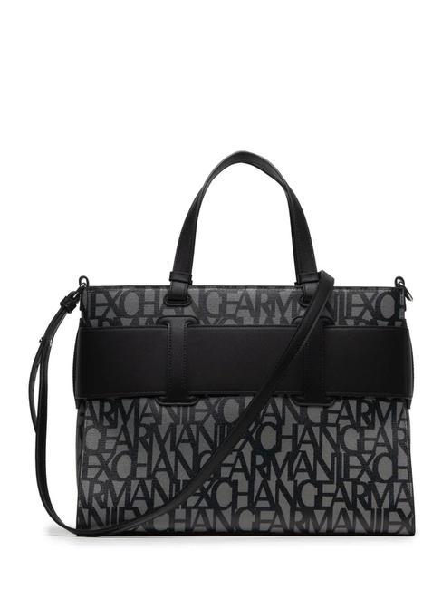 LOGO ALL OVER Sac &agrave; main avec bandouli&egrave;re beige/noir - Sacs pour Femme