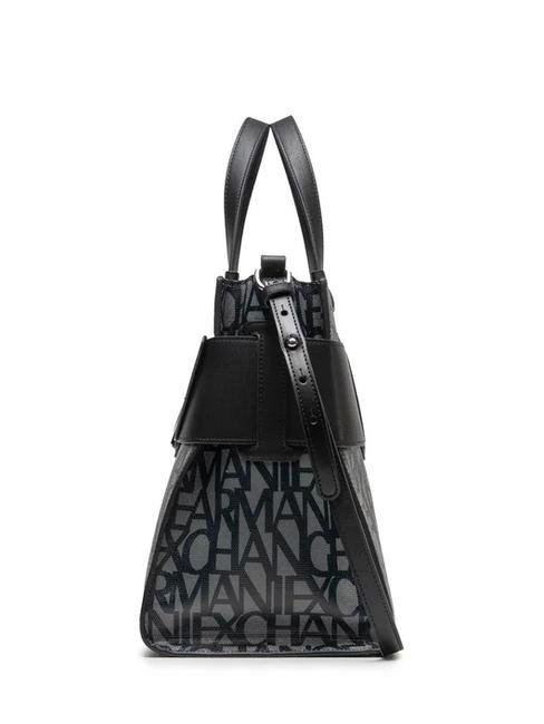LOGO ALL OVER Sac &agrave; main avec bandouli&egrave;re beige/noir - Sacs pour Femme