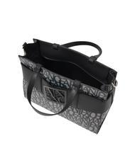 ARMANI EXCHANGE LOGO ALL OVER Sac &agrave; main avec bandouli&egrave;re beige/noir - Sacs pour Femme - 5