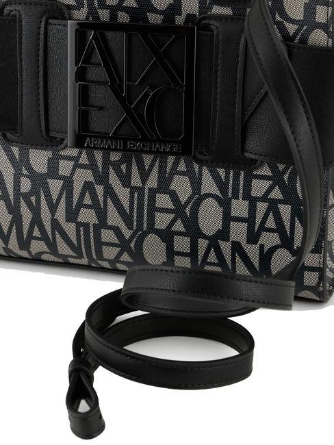 LOGO ALL OVER Petit sac avec bandoulière beige/noir - Sacs pour Femme