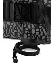 ARMANI EXCHANGE LOGO ALL OVER Petit sac avec bandoulière beige/noir - Sacs pour Femme - 5
