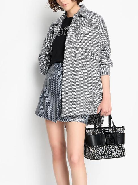 LOGO ALL OVER Petit sac avec bandoulière beige/noir - Sacs pour Femme