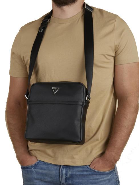 CERTOSA Sac d'&eacute;paule NOIR - Sacs en Bandouli&egrave;res pour Homme