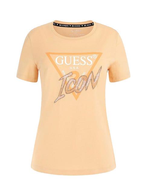 ICON T-shirt en cotton p&ecirc;che-sable - T-shirt