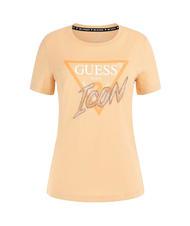 GUESS ICON T-shirt en cotton p&ecirc;che-sable - T-shirt - 3