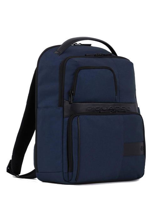 WOLLEM Sac à dos en cuir et tissu, support ordinateur 14" bleu - Sacs à dos pour ordinateur portable