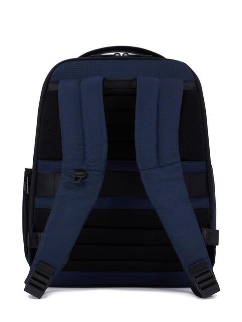 WOLLEM Sac à dos en cuir et tissu, support ordinateur 14" bleu - Sacs à dos pour ordinateur portable