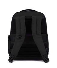 PIQUADRO WOLLEM Sac à dos en cuir et tissu, support ordinateur 14" Noir - Sacs à dos pour ordinateur portable - 3