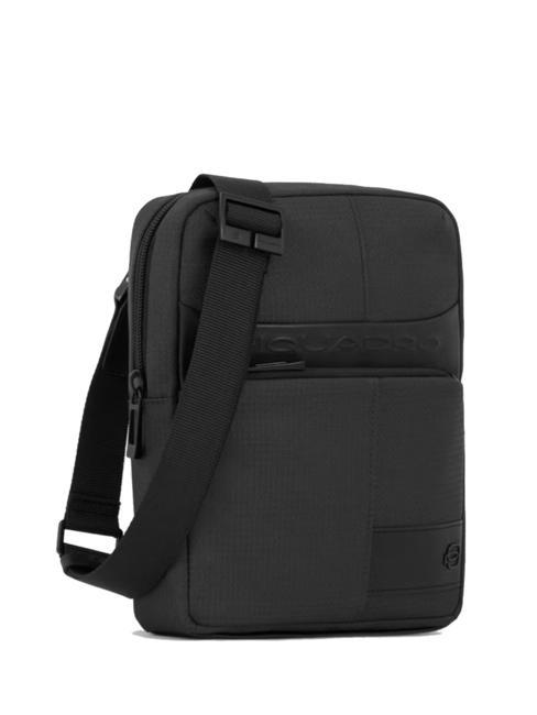 WOLLEM Sac iPad mini en tissu et cuir Noir - Sacs en Bandoulières pour Homme