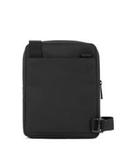 PIQUADRO WOLLEM Sac iPad mini en tissu et cuir Noir - Sacs en Bandoulières pour Homme - 4