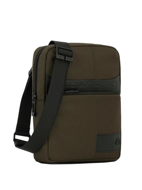 WOLLEM Sac iPad mini en tissu et cuir VERT - Sacs en Bandoulières pour Homme