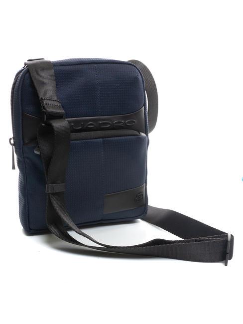 WOLLEM Sac iPad mini en tissu et cuir bleu - Sacs en Bandoulières pour Homme
