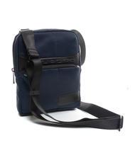 PIQUADRO WOLLEM Sac iPad mini en tissu et cuir bleu - Sacs en Bandoulières pour Homme - 2