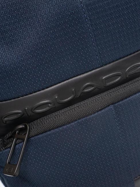 WOLLEM Sac iPad mini en tissu et cuir bleu - Sacs en Bandoulières pour Homme