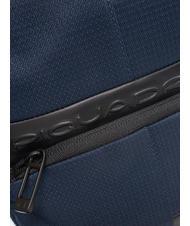 PIQUADRO WOLLEM Sac iPad mini en tissu et cuir bleu - Sacs en Bandoulières pour Homme - 3