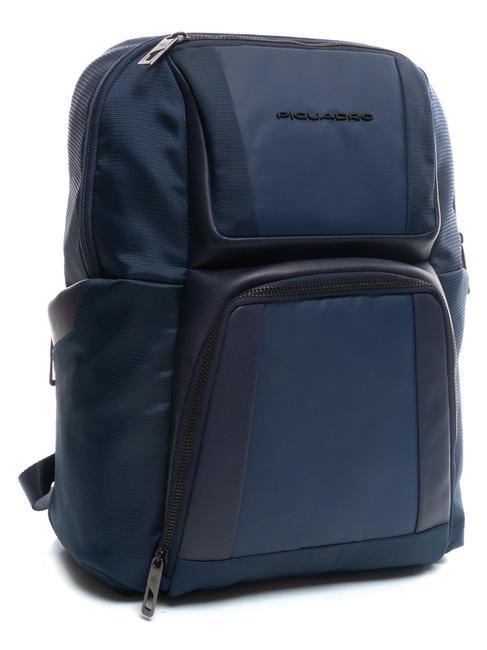 WALLABY Sac à dos en cuir et tissu, support pc 14" bleu - Sacs à dos pour ordinateur portable