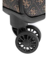 GUESS VEZZOLA Chariot &agrave; bagages &agrave; main MARRON / OCRE - Valises cabine - 5