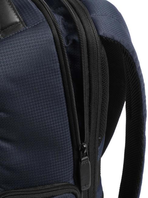 WOLLEM Sac à dos pour ordinateur portable 15,6" en tissu et cuir bleu - Sacs à dos pour ordinateur portable