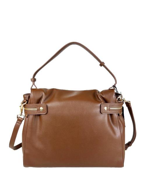 CECILE Sac &agrave; main avec bandouli&egrave;re chocolat - Sacs pour Femme