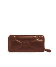TWINSET LOGO QUILTED Grand portefeuille zipp&eacute; autour chocolat - Portefeuilles Femme - 3