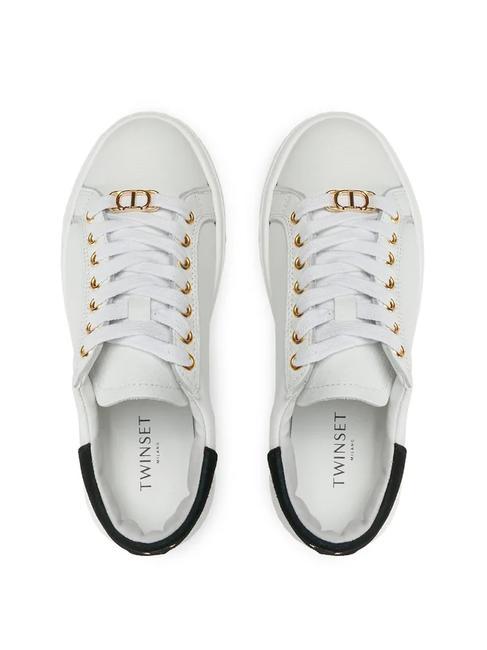METALLIC LOGO Baskets en cuir optique / noir - Chaussures Femme