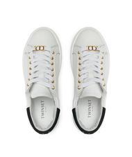 TWINSET METALLIC LOGO Baskets en cuir optique / noir - Chaussures Femme - 5