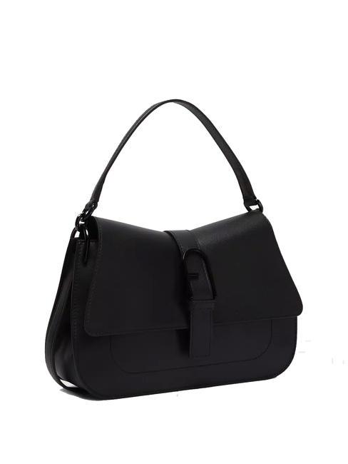 FLOW M Sac à main M en cuir Noir - Sacs pour Femme
