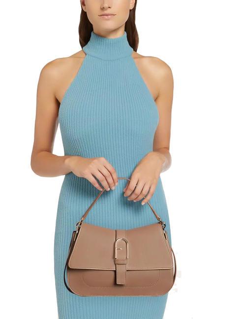 FLOW M Sac &agrave; main M en cuir gr&egrave;ge - Sacs pour Femme