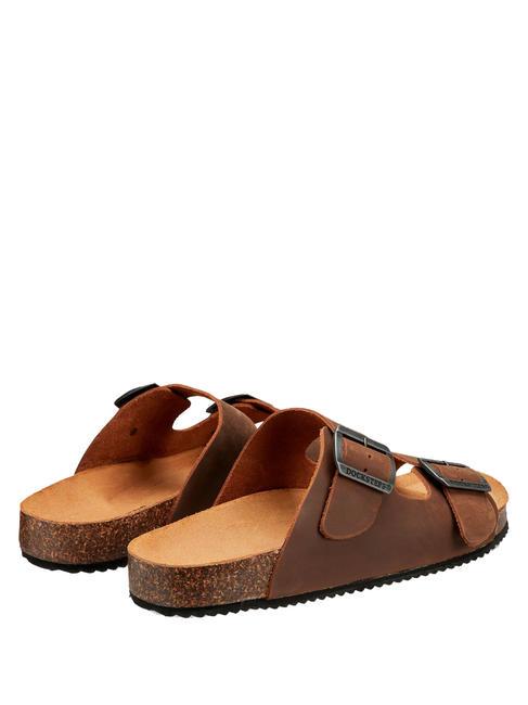 VEGA Babouche en cuir su&eacute;d&eacute; le tabac - Chaussures Homme