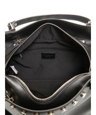 TOSCA BLU CONFETTI Sac malle en cuir avec bandouli&egrave;re Noir - Sacs pour Femme - 4