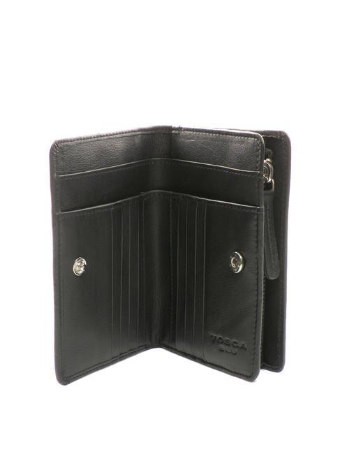 BASIC Portefeuille moyen en cuir Noir - Portefeuilles Femme