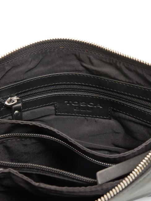 BASIC Sac bandouli&egrave;re en cuir Noir - Sacs pour Femme