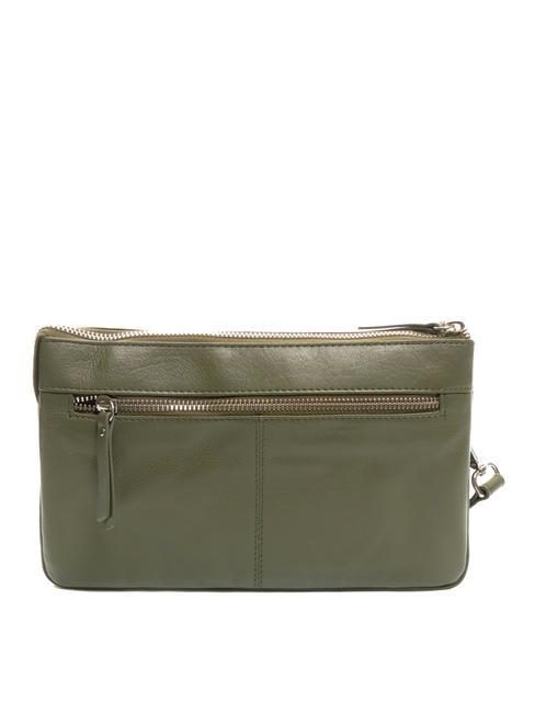 BASIC Sac bandouli&egrave;re en cuir olive verte - Sacs pour Femme