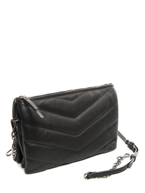 PAN CAKE Sac en cuir avec bandouli&egrave;re Noir - Sacs pour Femme