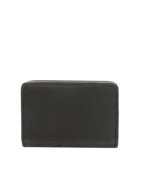 PAN CAKE Petit portefeuille en cuir zipp&eacute; Noir - Portefeuilles Femme