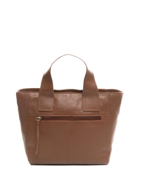 FRAPPE Sac moyen en cuir avec bandouli&egrave;re DarkBrown - Sacs pour Femme