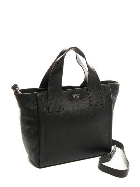 FRAPPE Sac moyen en cuir avec bandouli&egrave;re Noir - Sacs pour Femme