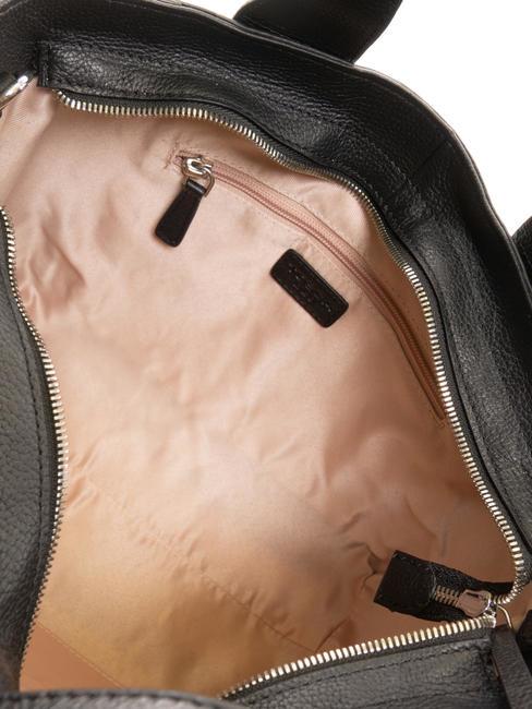 FRAPPE Sac moyen en cuir avec bandouli&egrave;re Noir - Sacs pour Femme