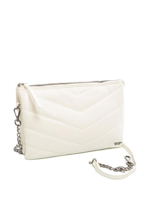 PAN CAKE Sac en cuir avec bandouli&egrave;re blanc - Sacs pour Femme