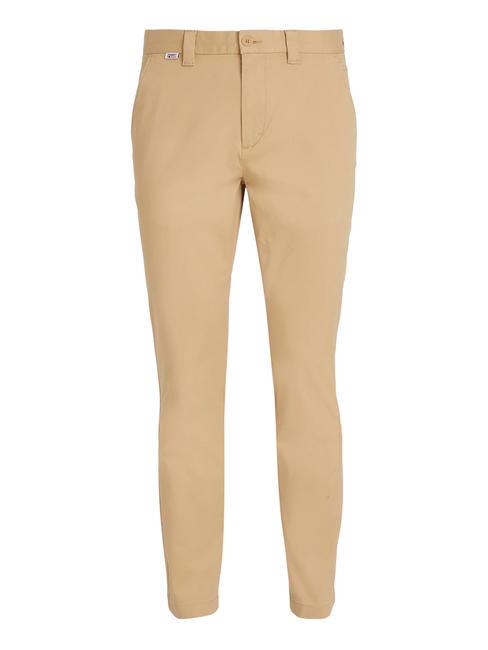 TJ AUSTIN Pantalon chino en coton sable fauve - Pantalon