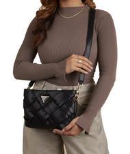 GUESS ZAINA sac d'&eacute;paule NOIR - Sacs pour Femme - 4