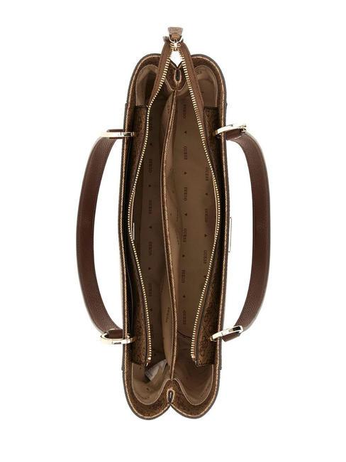 NOELLE Sac de courses logo latte / marron - Sacs pour Femme