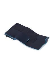 PIQUADRO BLUE SQUARE Porte-cartes de cr&eacute;dit en cuir et m&eacute;tal bleu - Portefeuilles Homme - 3